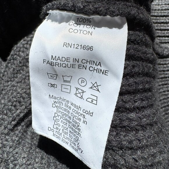 DemyLee Haruhi Cotton Sweater Crewneck in Dark Charcoal Grey Size Medium - Picture 5 of 7